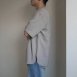 純色太空棉落肩圓下擺短袖T恤