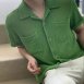 古巴領輕盈針織透氣短袖襯衫