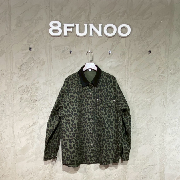 豹紋印花翻領寬鬆潮流夾克