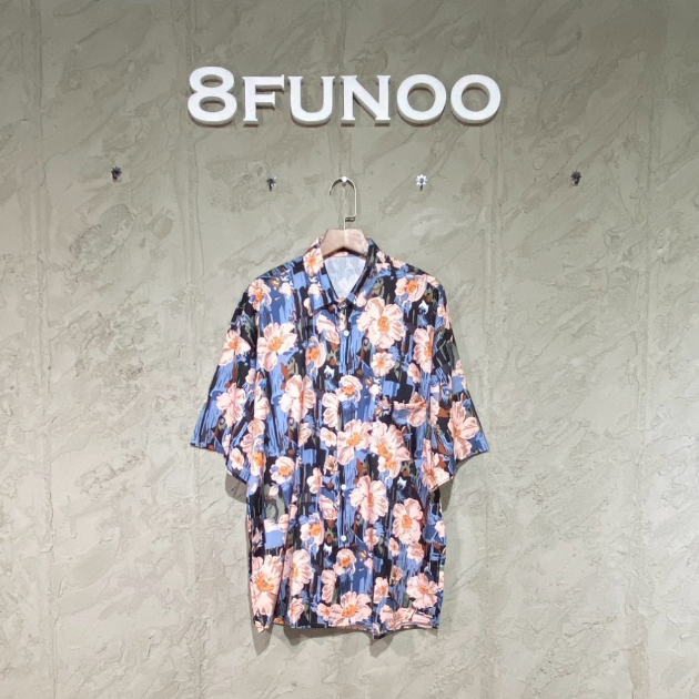 夏威夷度假風印花短襯衫