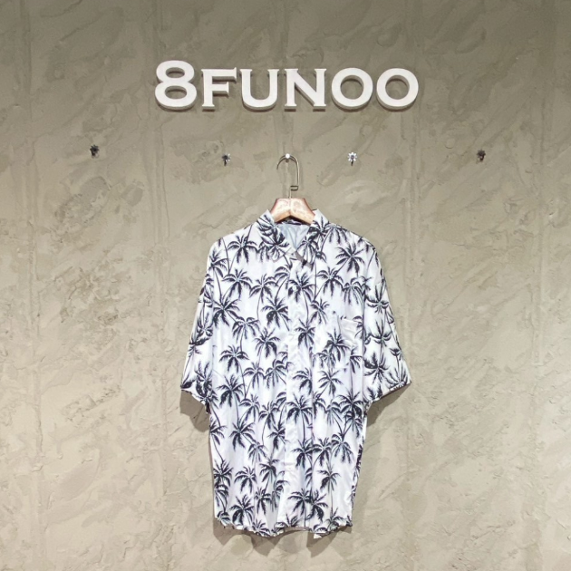 椰子樹印花短袖襯衫