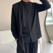 暗黑系解構披肩長袖襯衫