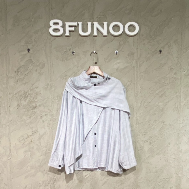 暗黑系解構披肩長袖襯衫