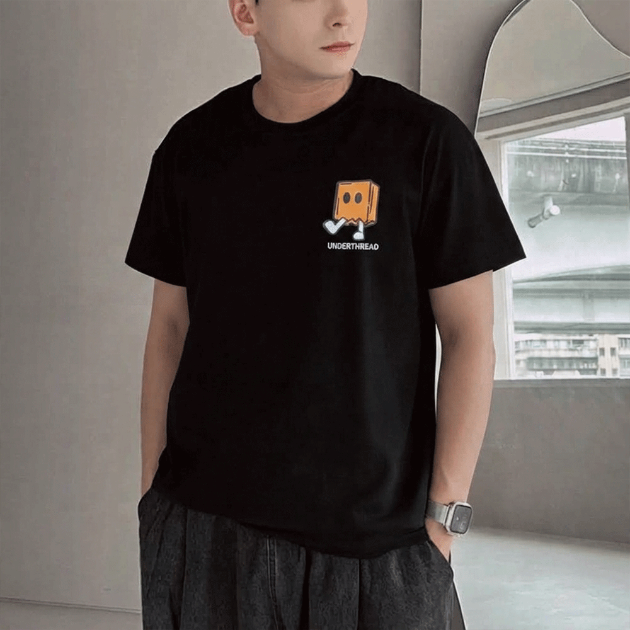 紙袋人插畫短T