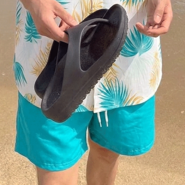 多巴胺亮綠色海灘短褲
