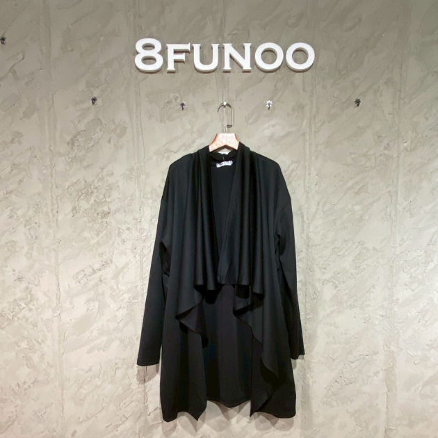 不規則垂墜長版罩衫外套