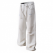 附繩破壞白直筒寬牛仔長褲