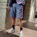 側扣腰帶西裝短褲