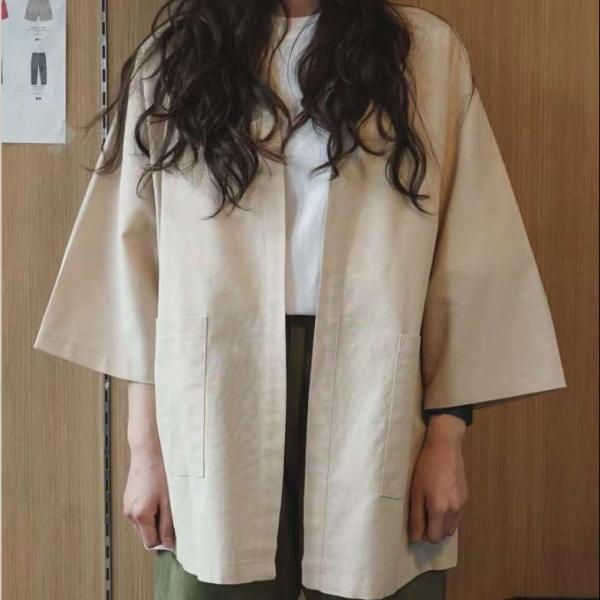 日式和風道袍開襟罩衫外套