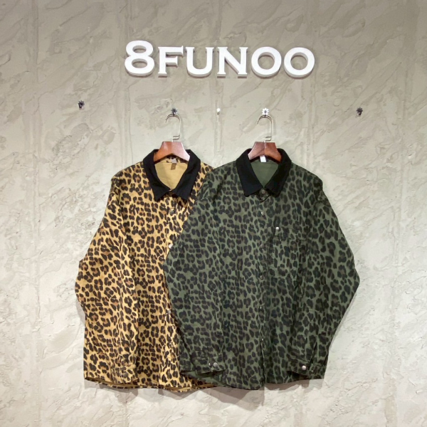 豹紋印花翻領寬鬆潮流夾克