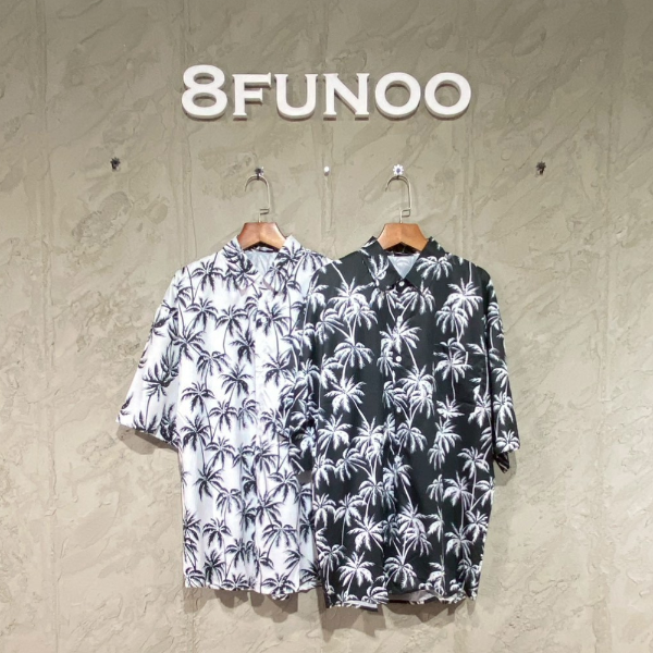 椰子樹印花短袖襯衫