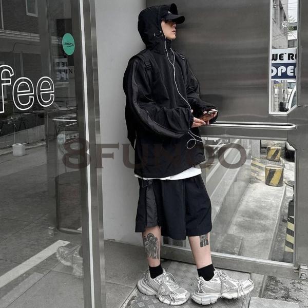 街頭風尼龍側拉鍊套裝