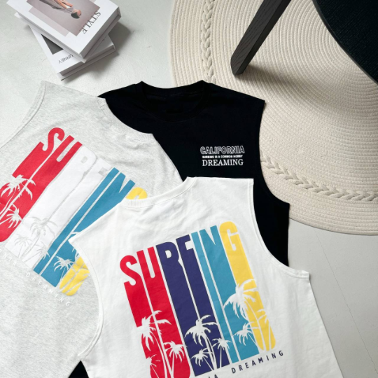SURFING彩虹椰子樹背心