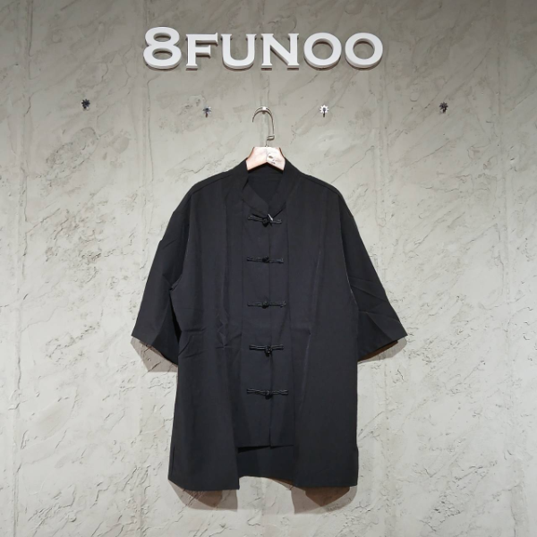 新中式盤扣短袖襯衫