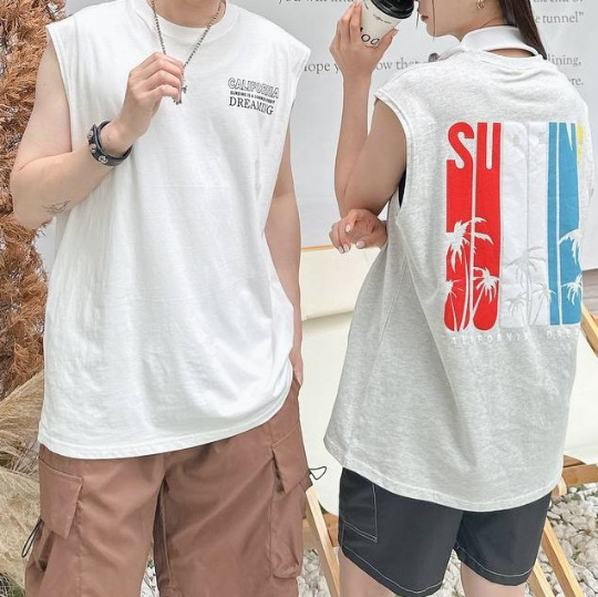 SURFING彩虹椰子樹背心