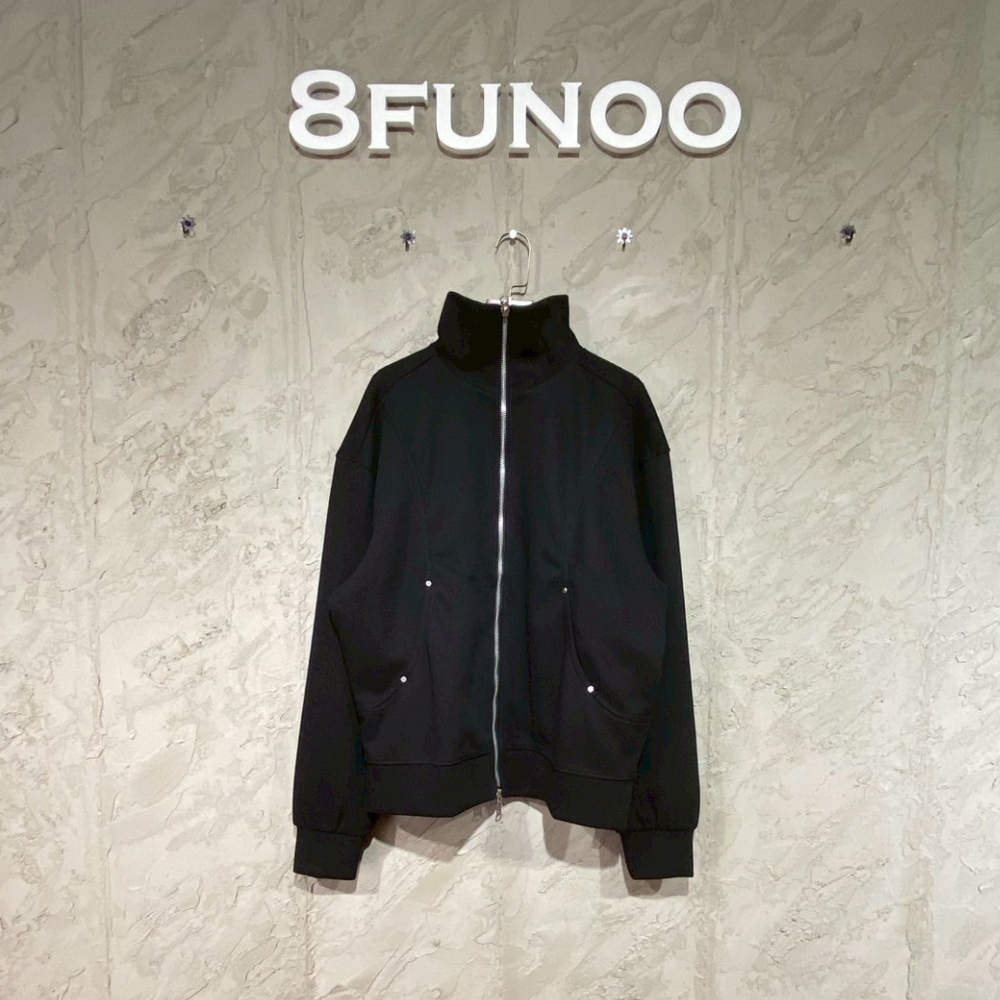 素面百搭立領雙頭拉鍊外套